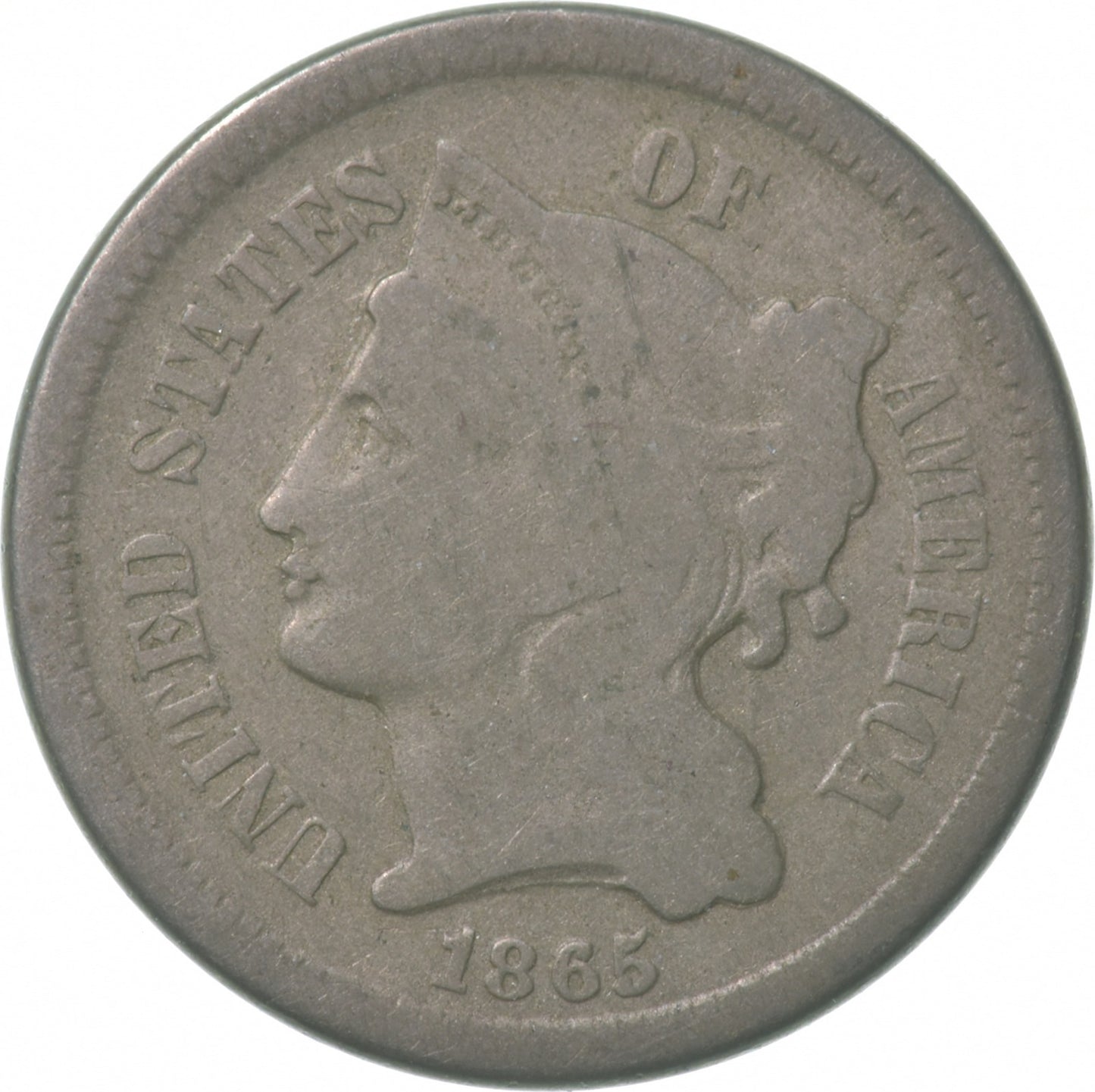 1865 3 Cent Coin